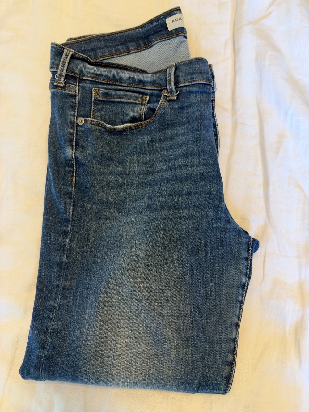 Banana Republic Premium Denim Skinny Ankle Jeans Blue Size 31